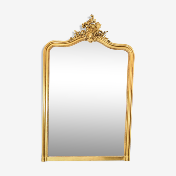 Mirror 131x82 cm gold leaf gilding 19th
