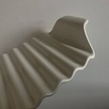 Plateau en faience ondulée Villeroy & Boch blanche 1970