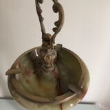 Ashtray on bronze marble foot