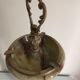 Ashtray on bronze marble foot
