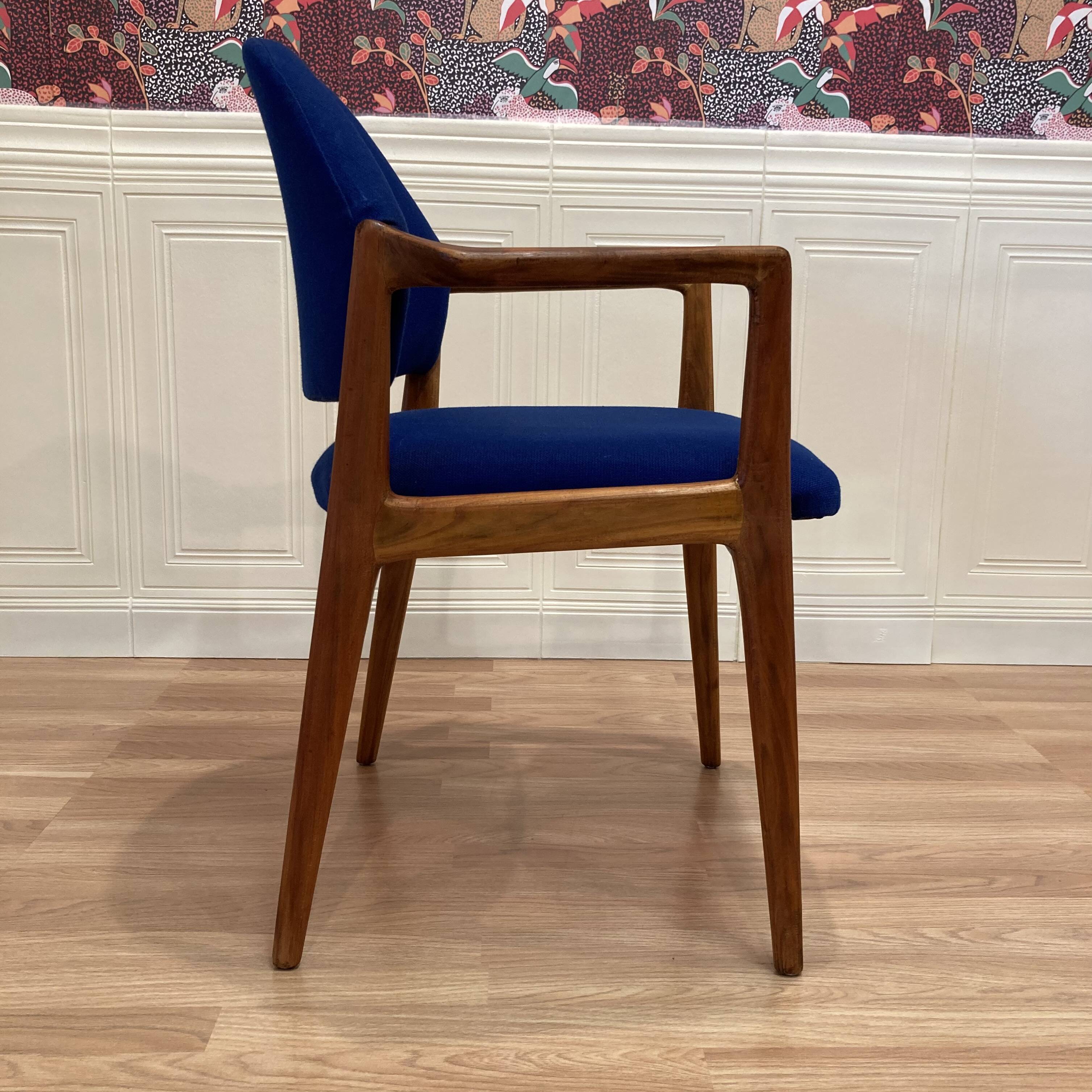 Suite of 4 designer armchairs 1950 "Hartmut Lhomeyer".