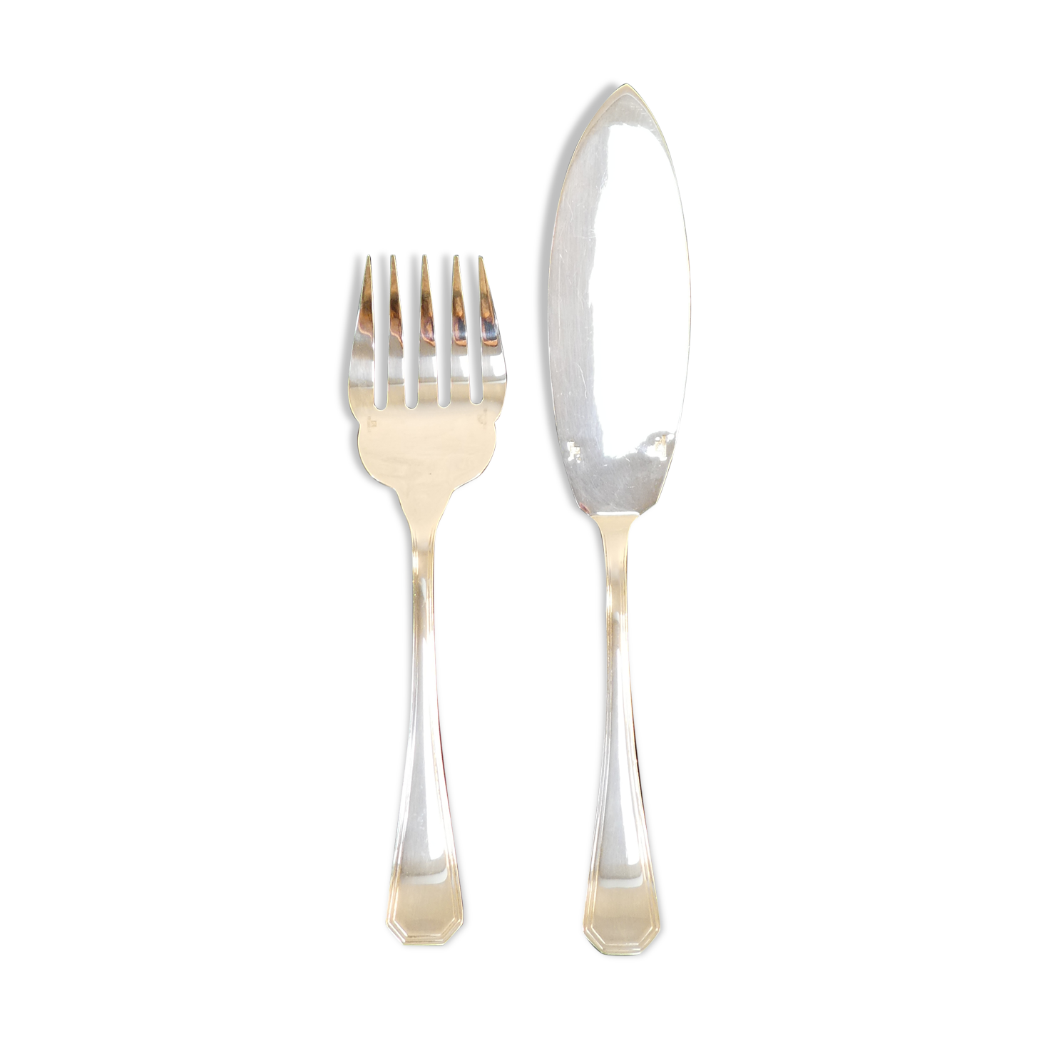 Service cover a poisson Christofle art deco modele america / luc lanel nº2