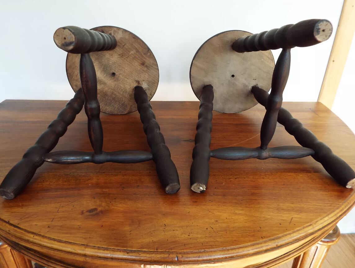 Pair of tripod stools