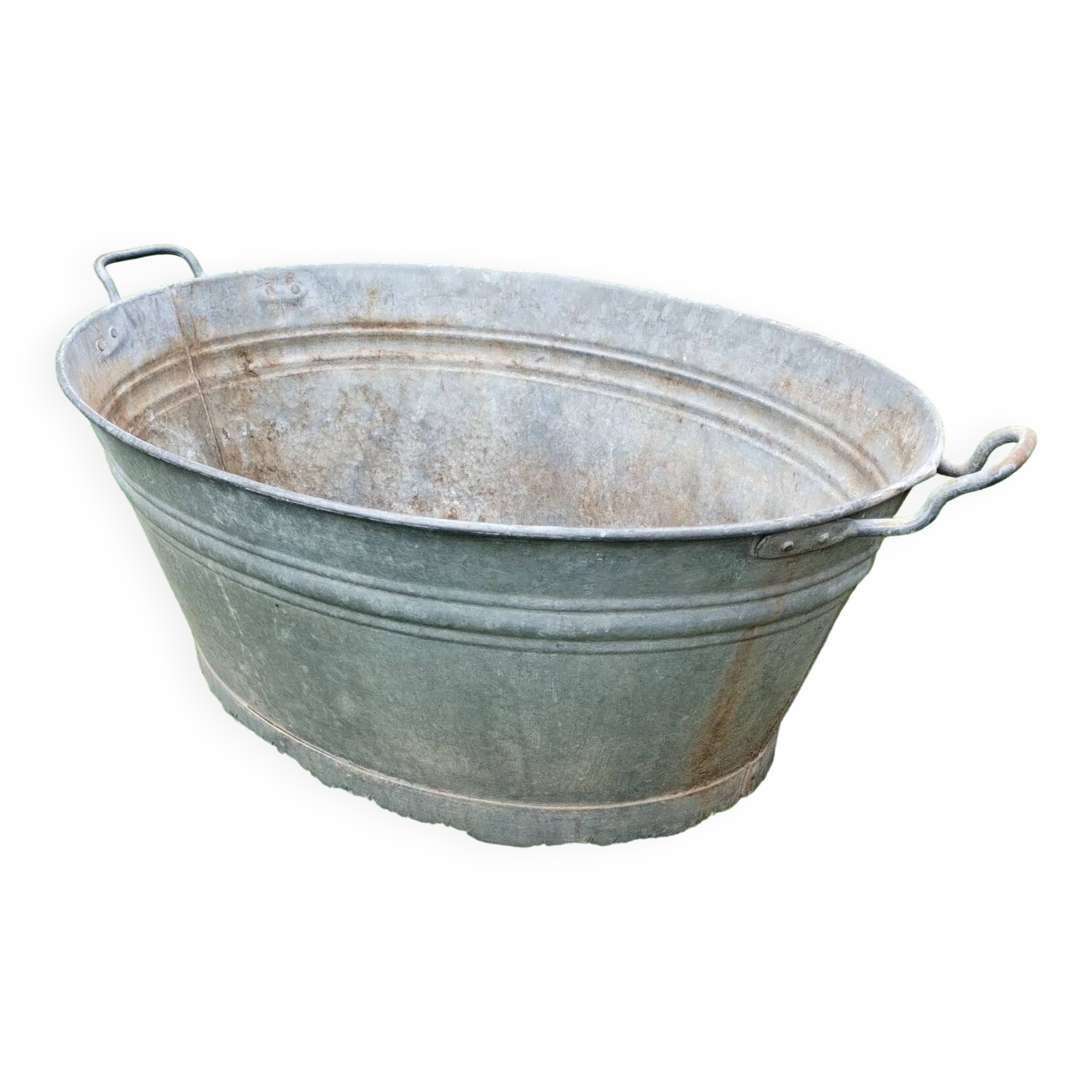 Vintage galvanized washing basin