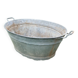 Vintage galvanized washing basin