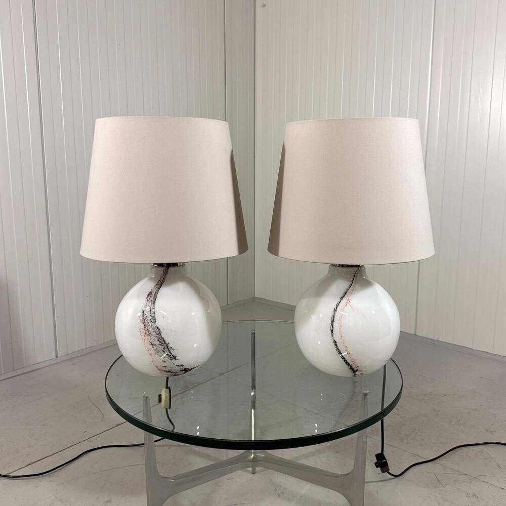 Peill & Putzler large glass table lamps 1970’s