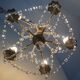 Bronze chandelier with crystal pendants – 5 lights