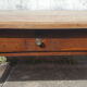 Raw wood farm table coffee table