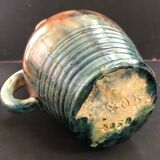 Vase with asymmetrical handles in Flemish stoneware