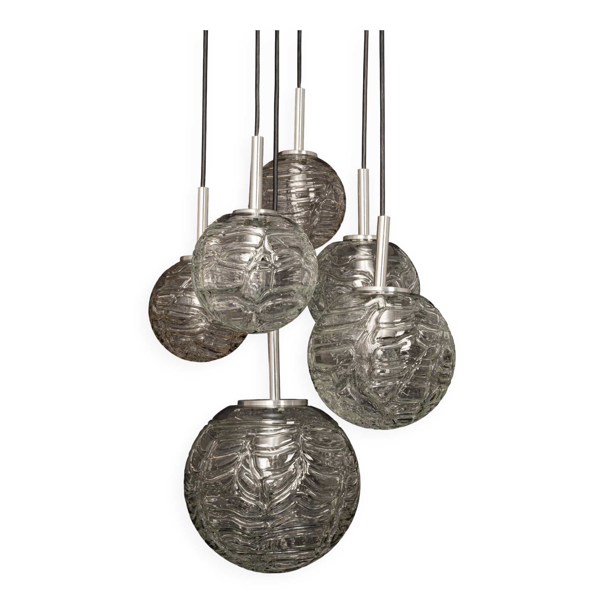 Grand cascading chandelier by Doria, Germany, 1970s.