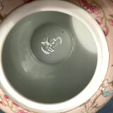 Asian covered pot in partitioned enamels