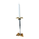 Brutalist candleholder by David Marshall, bronze and aluminium, Spain, 1970s