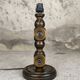 Vintage turned wood table lamp