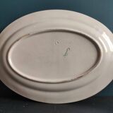 French vintage set of 4 plates, sauce boat and platter, from Longchamps, Cannes model