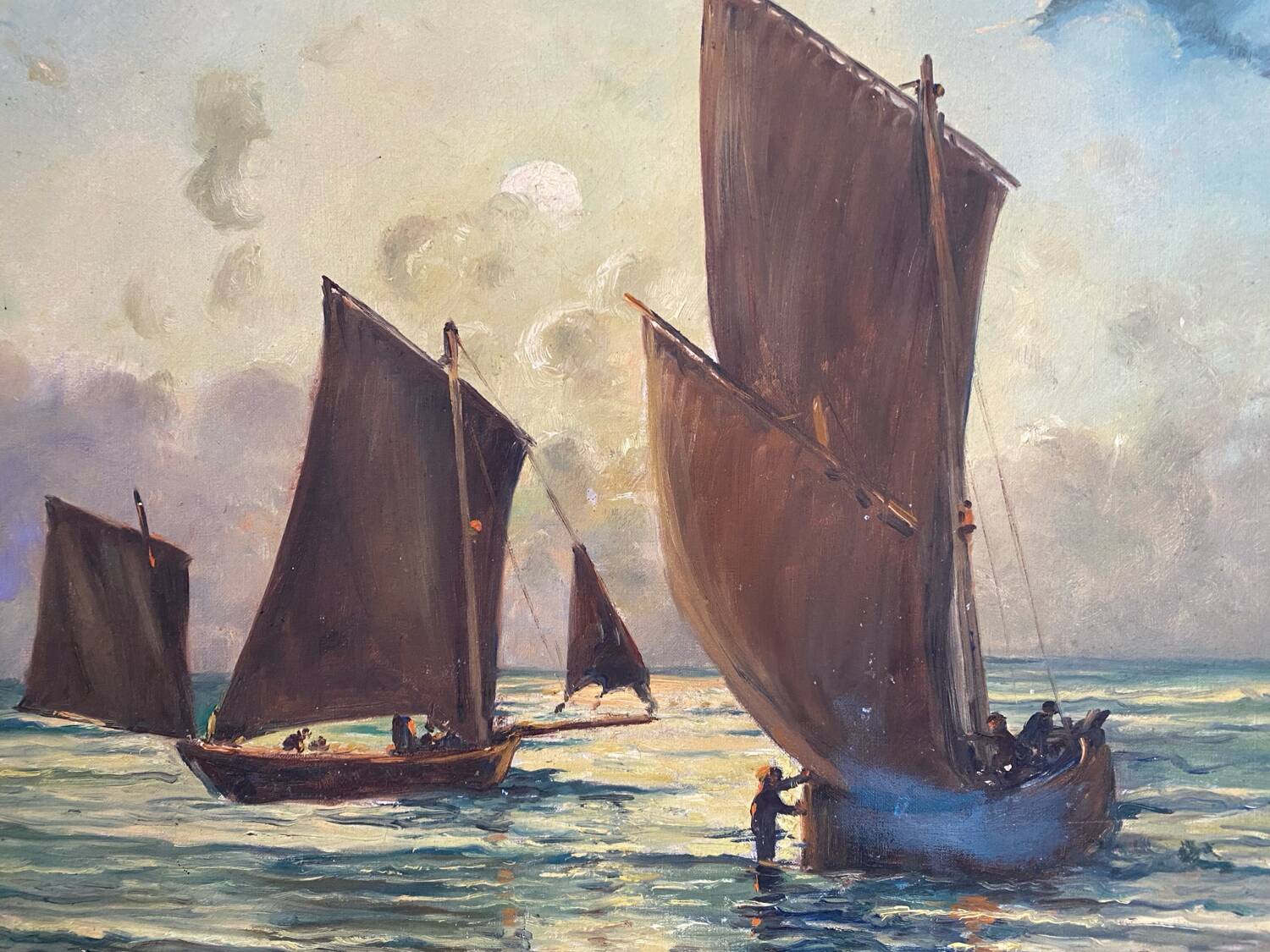 Paysage de voiliers en mer