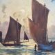 Paysage de voiliers en mer