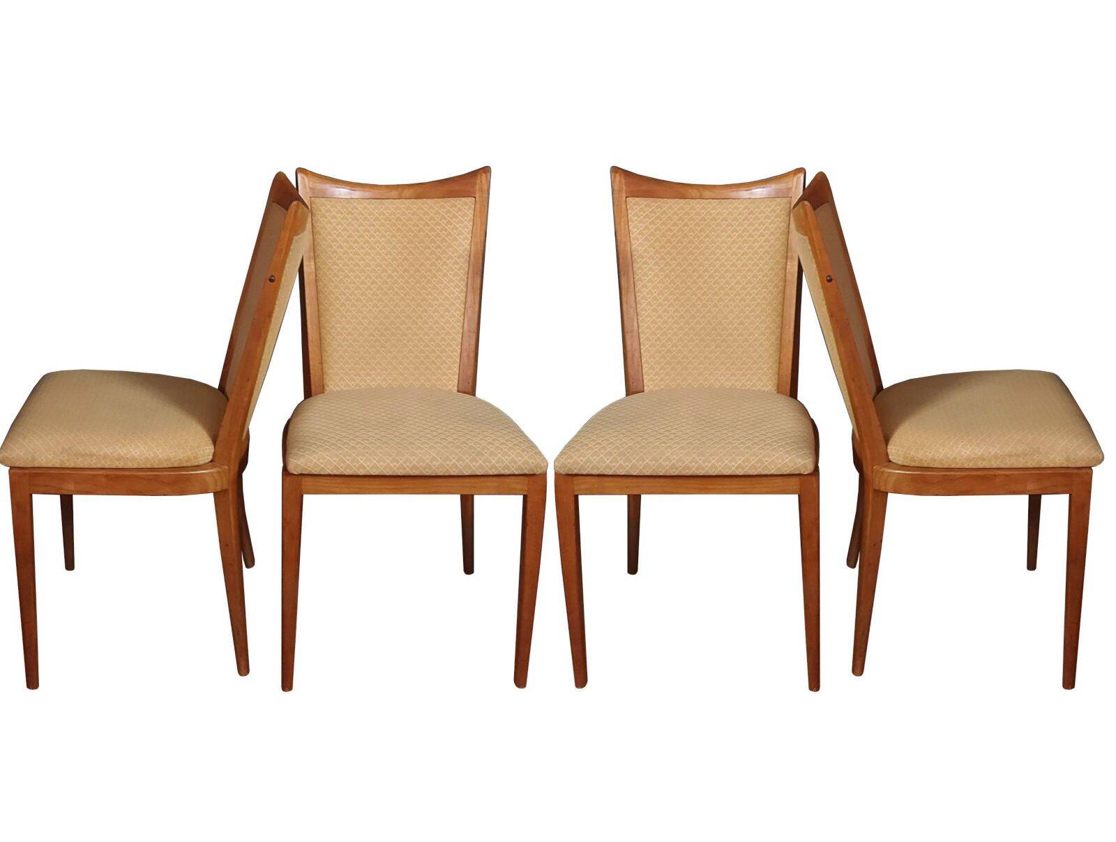 Ensemble de 4 chaises modernes, Danemark, années 1950