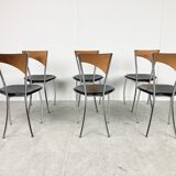 Rare dining chairs in copper by Cattelan italy, 1970s