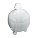 Bonbonnière in white opaline glass round tripodium shape