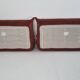 Ligne Roset Pair of 3-seater Togo sofas in rust velvet