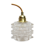 Vintage moulded glass tulip walker