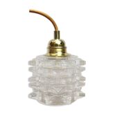 Vintage moulded glass tulip walker
