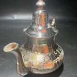 Silver metal teapot