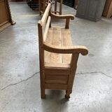 Banc coffre en chêne massif