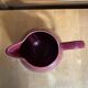 Old Red Ceramic Jug Woven Willow Style Vintage #E336