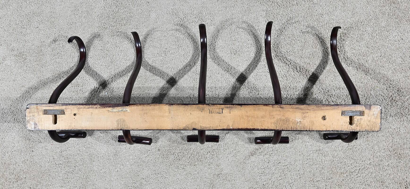 Cloakroom Coat Rack in Curved Beech, Thonet – Early 20th Century