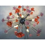 Murano Glass Flowers Italian Sputnik Candlestick