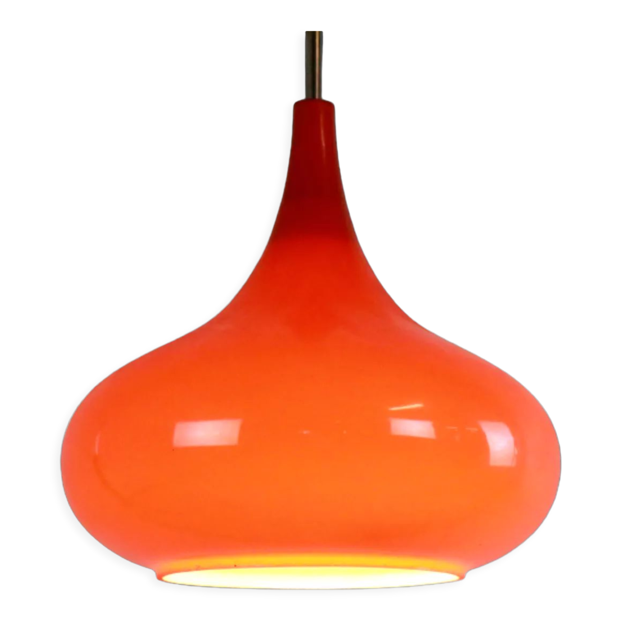 Glass pendant lamp orange