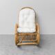 Fauteuil à bascule Van Sliedregt Noordwolde des années 1970 – design vintage en rotin néerlandais
