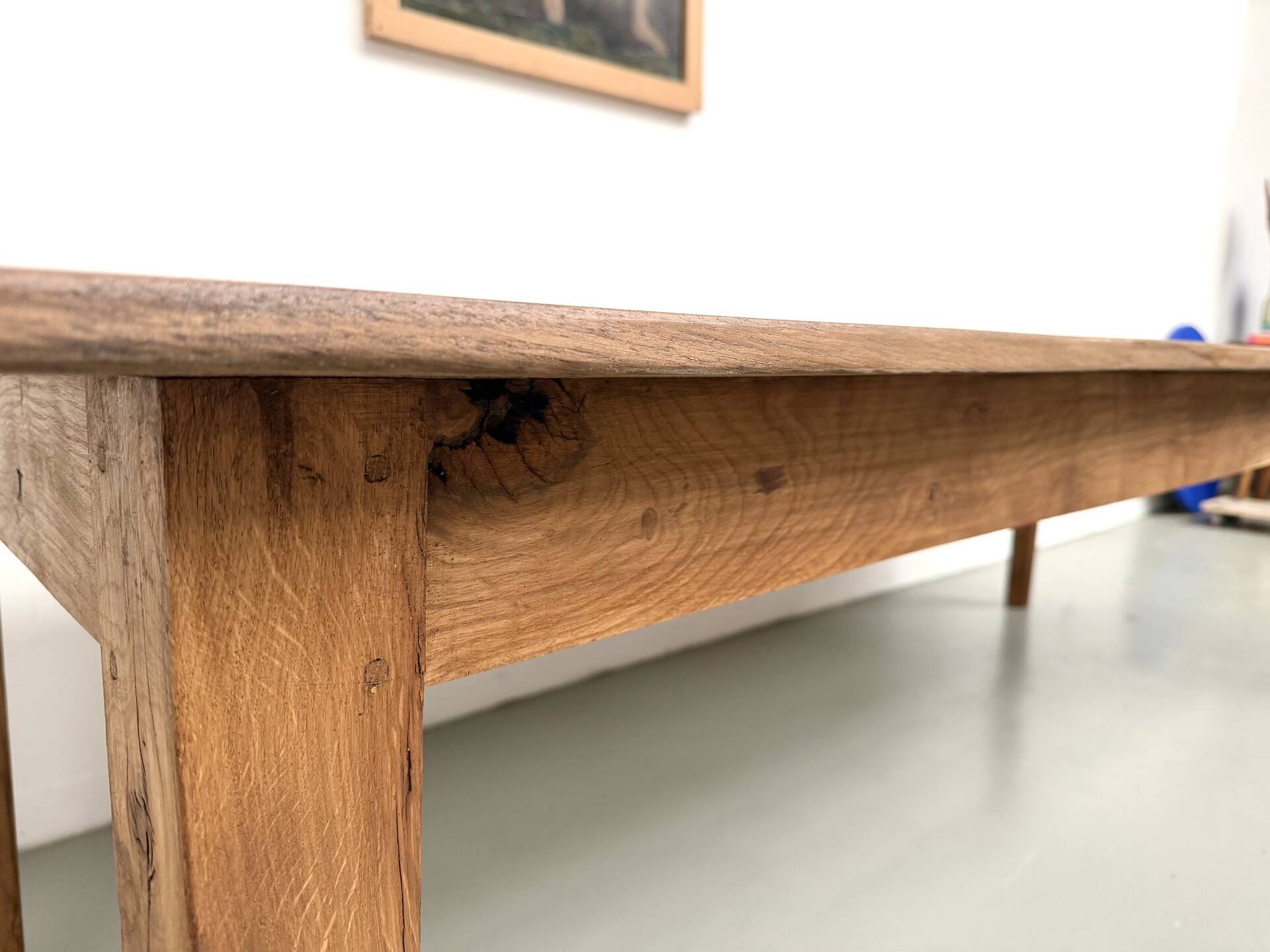 Very large farmhouse table in solid oak.
