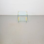 Vintage Regency Brass and Glass Side Table, 1970s
