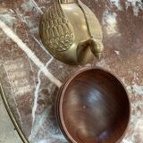 Bird box (wood and brass)