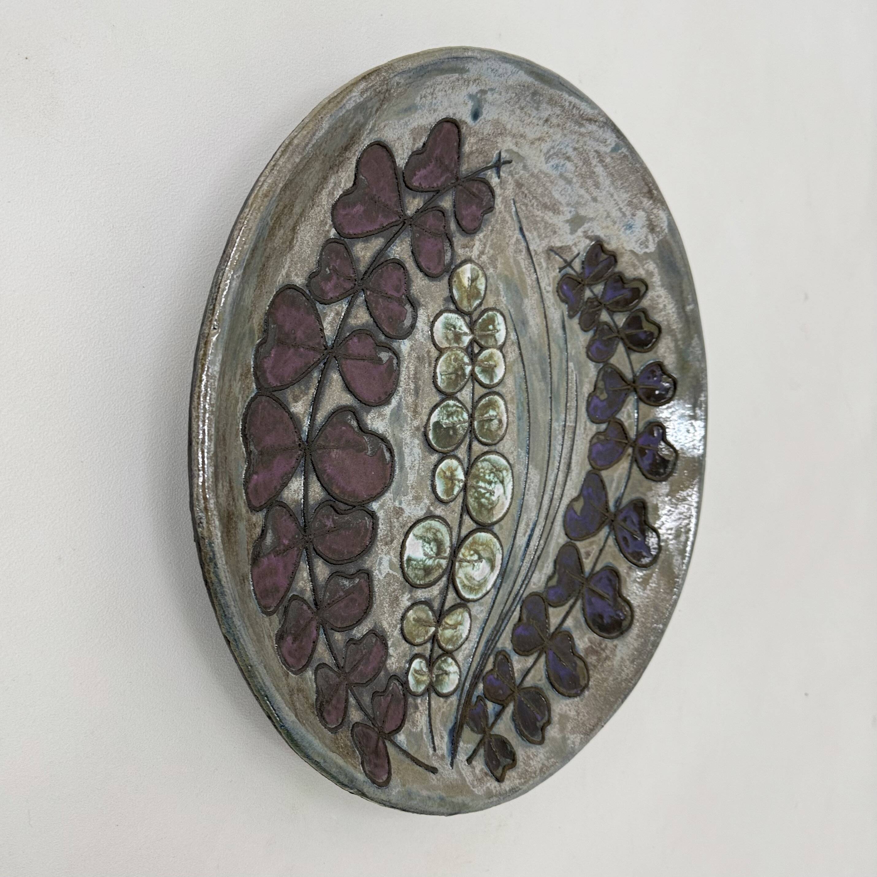 Rusha Handarbeit ceramic wall plate , 1970s Germany