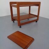 Large teak bar cart from Tarm Stole Møbelfabrik, Denmark, 1960s.