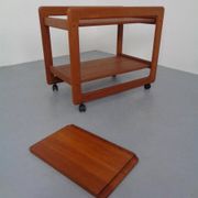 Large teak bar cart from Tarm Stole Møbelfabrik, Denmark, 1960s.