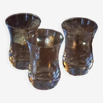 3 Turkish tea glasses - original