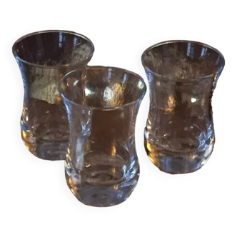 3 Turkish tea glasses - original