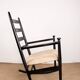 Danish Rocking Chair in lacquered wood and fabric model 218, Thomas Harlev 1960.