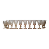Biot: set of 10 vintage bubble glass glasses circa 1950-1970
