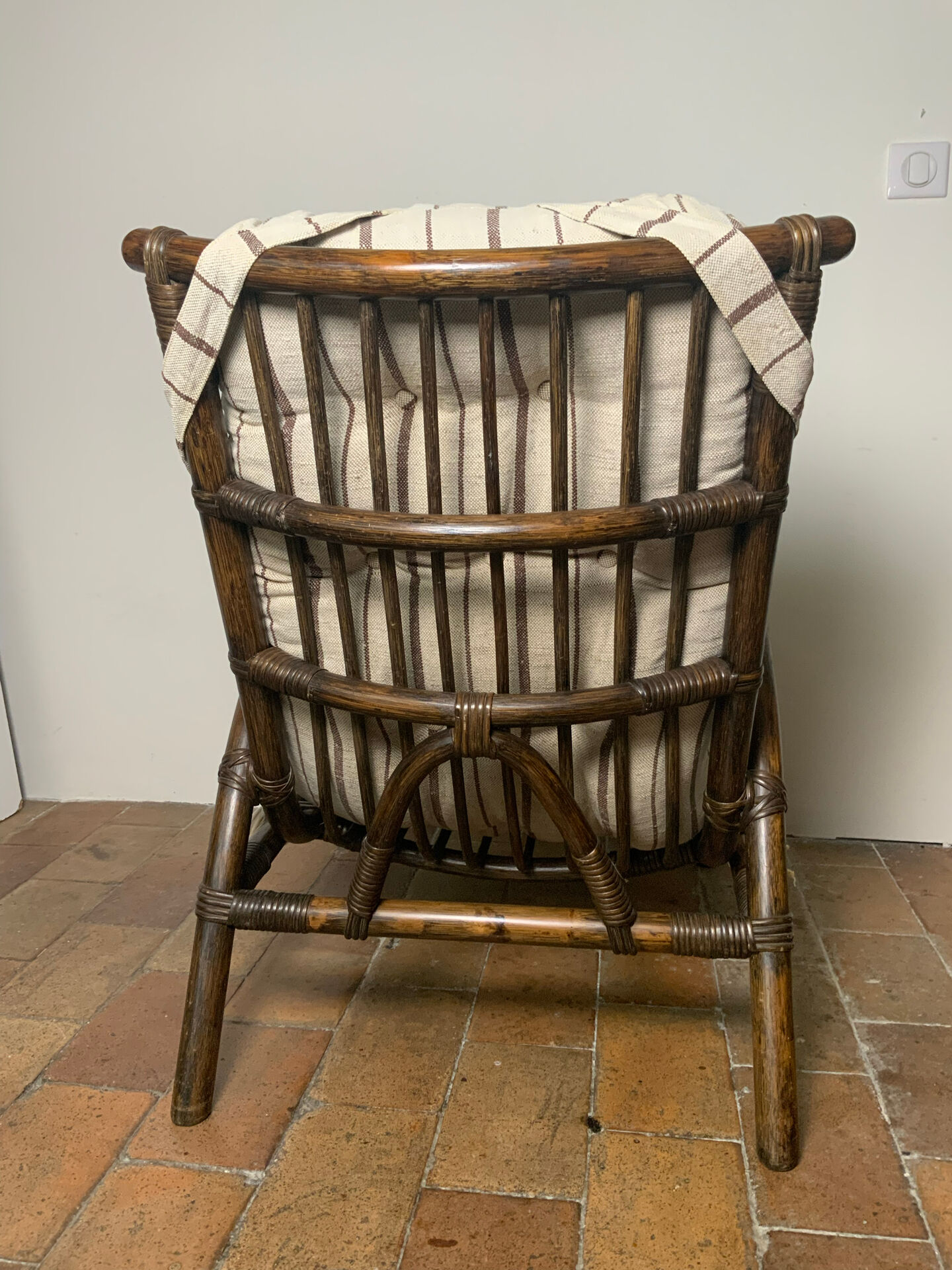 Fauteuil en rotin 1970