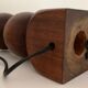 Turned wooden lamp foot