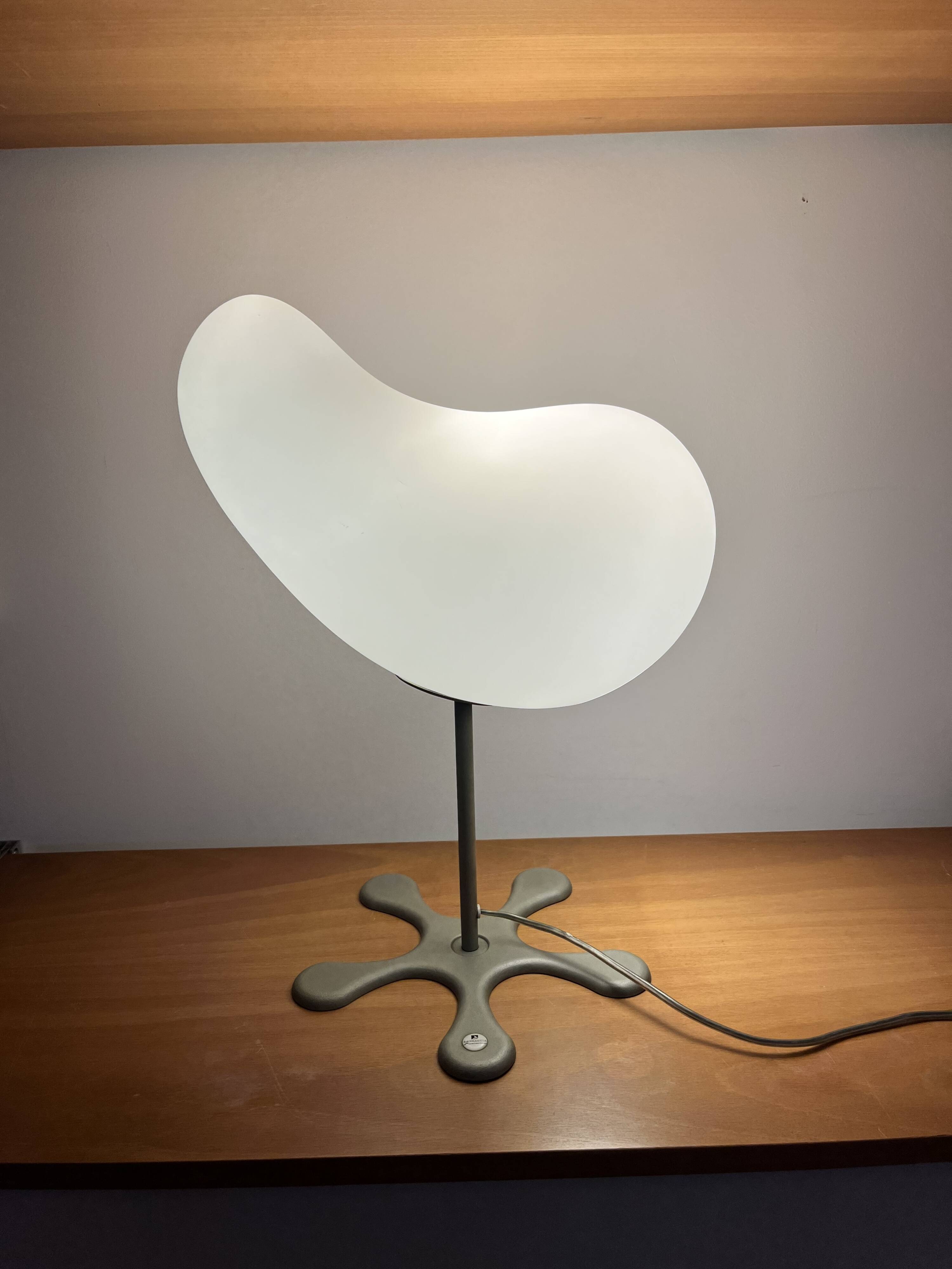 Lampe de table "Coco" design Aldo Cibic édition Foscarini - Métal gris & ve