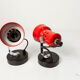 Paire d'appliques 1970 rouge et noir