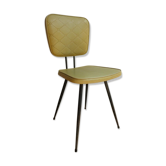 Chaise en skaï moutarde des années 50