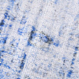 5x8 Faded Blue Handmade Wool Turkish Tapis Rug, 243x148Cm