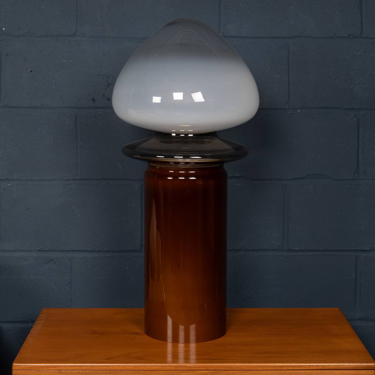 21stc italian contemporary hand-blown glass lamp, murano